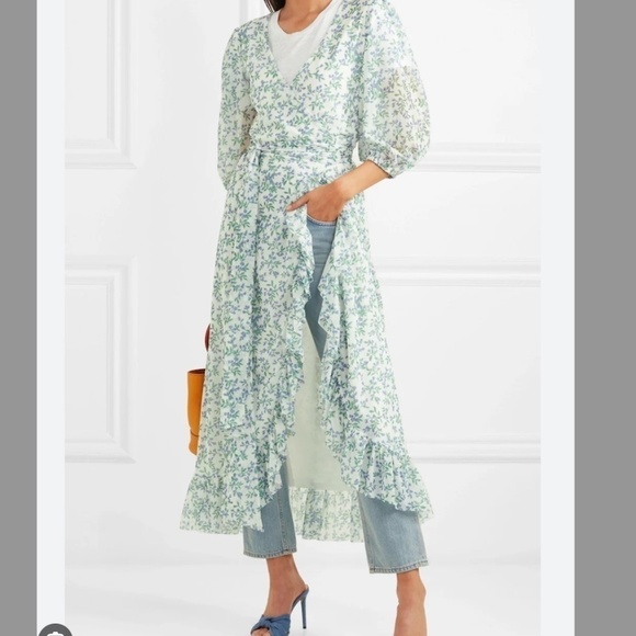 Ganni Tilden Mesh Wrap Dress - Picture 12 of 12